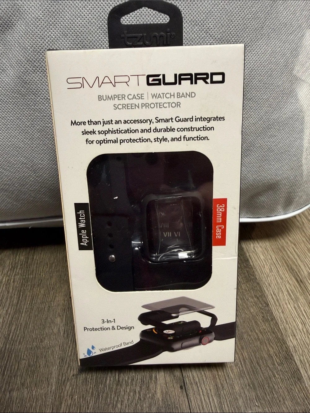 SmartGuard Black Apple Watch Band & Case (38mm)